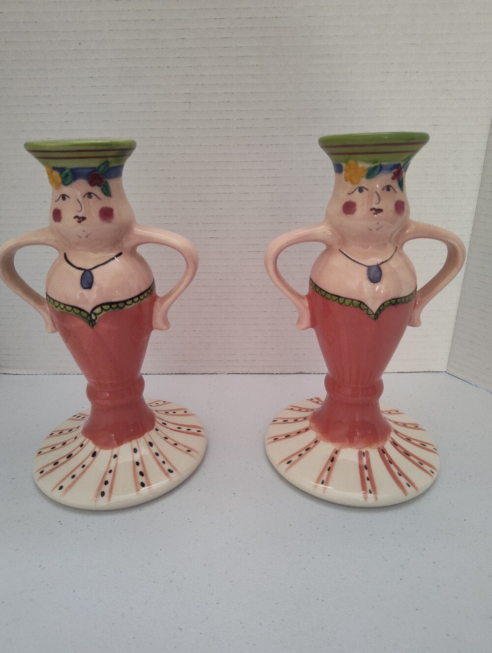 Set of 2 Pfaltzgraff Candlestick Holders The Secrets of Pistoulet Jana Kolpen
